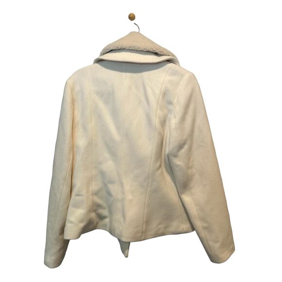 NWT Ralph Lauren Boho Norther Lights Peak Cream Wool Shearling Lined Coat L - Picture 3 of 13